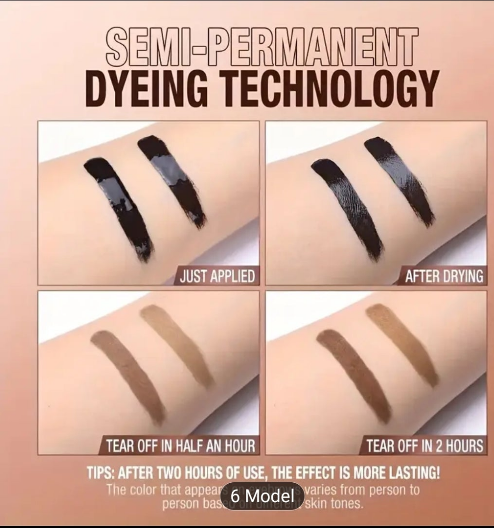 1 pcs mother's day gift Semi-Permanent Eyebrow Tattoo Gel Paste with Easy -Off Formula for LastingWaterproof Effect 2# light Brown
