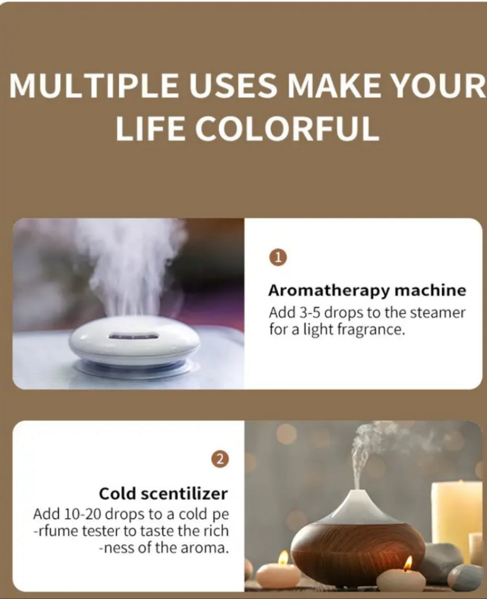 1pcs Essential Oils 10ml/0.34fl.Oz, Pure Natural Essential Oils For Aromatherapy Humidifier Air Diffuser Candle Making