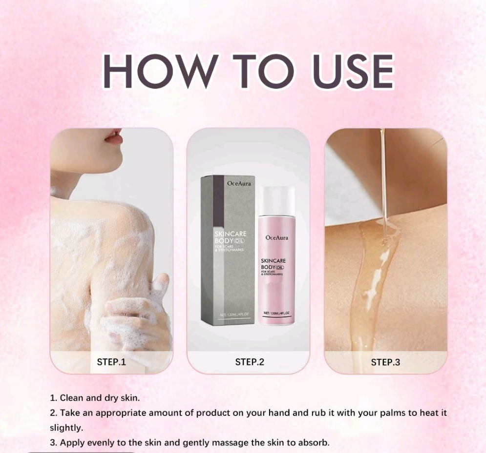 Skincare Body Oil, Fade Scars, Pregnancy Fine Lines
Moisturize And Repair Delicate And Smooth Body Skin