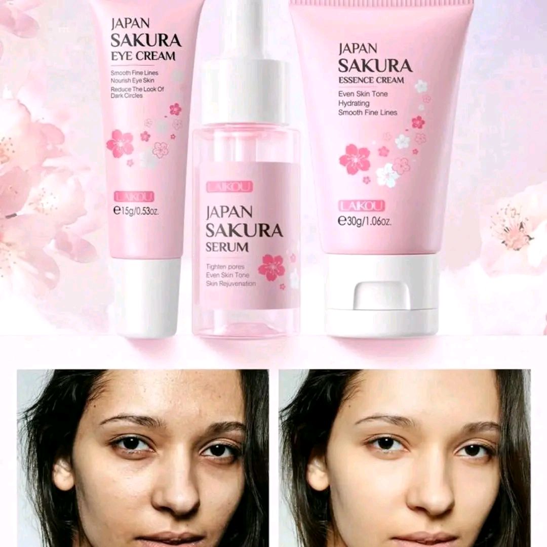 Moisturizing Skin Care Set, 3pcs Eye Cream & Face Serum Kit For Daily Use