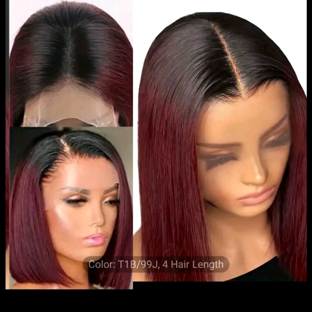 10 Inch 1B Burgundy Bob Wig Human Hair 13x4 Frontal Lace Wig 1B 99j Burgundy Transparent Lace Front Wigs Human Hair Pre Plucked With Baby Hair Straight Ombre Burgundy Wig Human Hair 150% Densityl