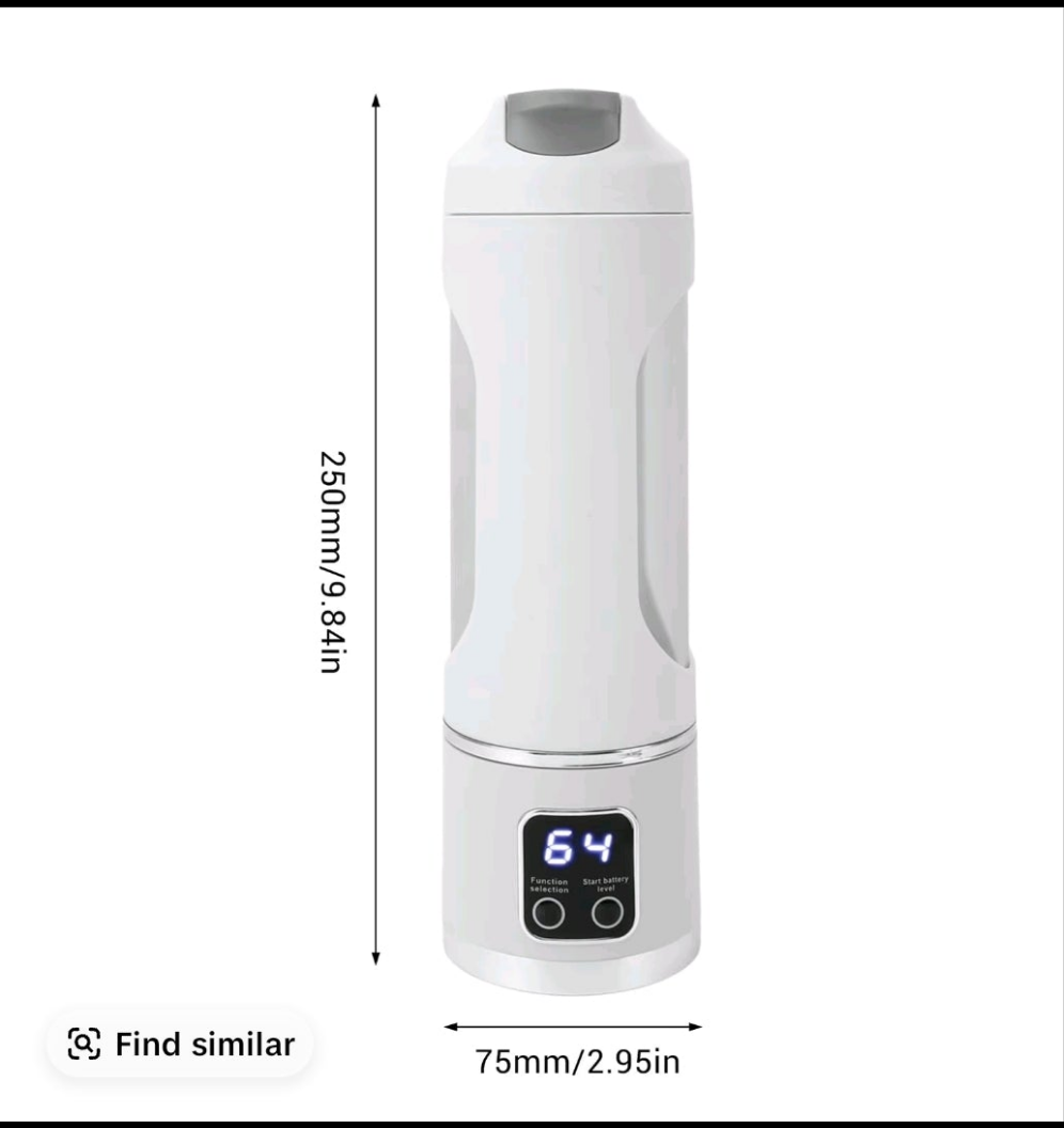 Portable Digital Blender & Juicer - BPA-Free, LED
Display, USB-C Rechargeable, Dishwasher-Safe. For
Smoothies, Baby Food, Shakes, Gym, Kitchen & Travel
Compact, Leak-Proof & Great for Father's Day or
Healthy Meal Prep. vegetable juicer lemon