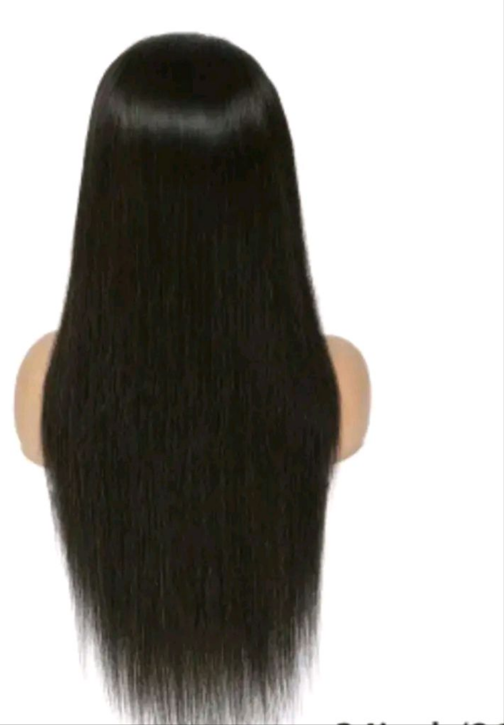 32 inchesAliwig   Seamless glueless wigs ..Natural  Straight Black Human Hair  Lace Front, 180% Density..