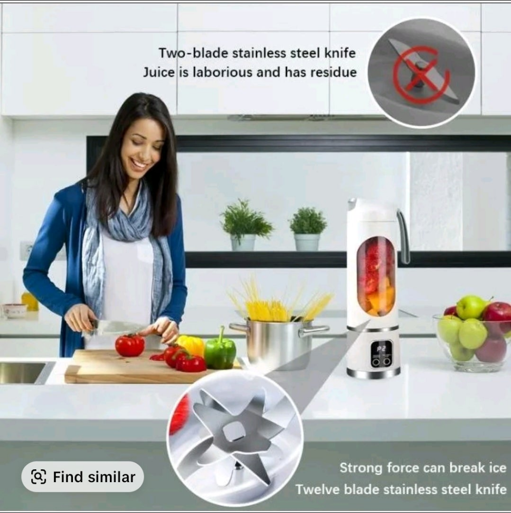 Portable Digital Blender & Juicer - BPA-Free, LED
Display, USB-C Rechargeable, Dishwasher-Safe. For
Smoothies, Baby Food, Shakes, Gym, Kitchen & Travel
Compact, Leak-Proof & Great for Father's Day or
Healthy Meal Prep. vegetable juicer lemon