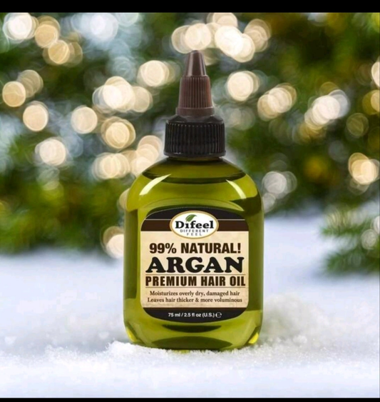 Difeel Premium Natural Argan Hair Oil - 2.5 FI Oz