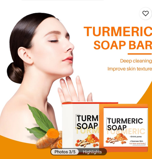 1 pcs Factory Oem Turmeric Soap Body Cleaning Lightening
Brightening Face Soap Tender Skin Care Handmade
Turmeric Soap