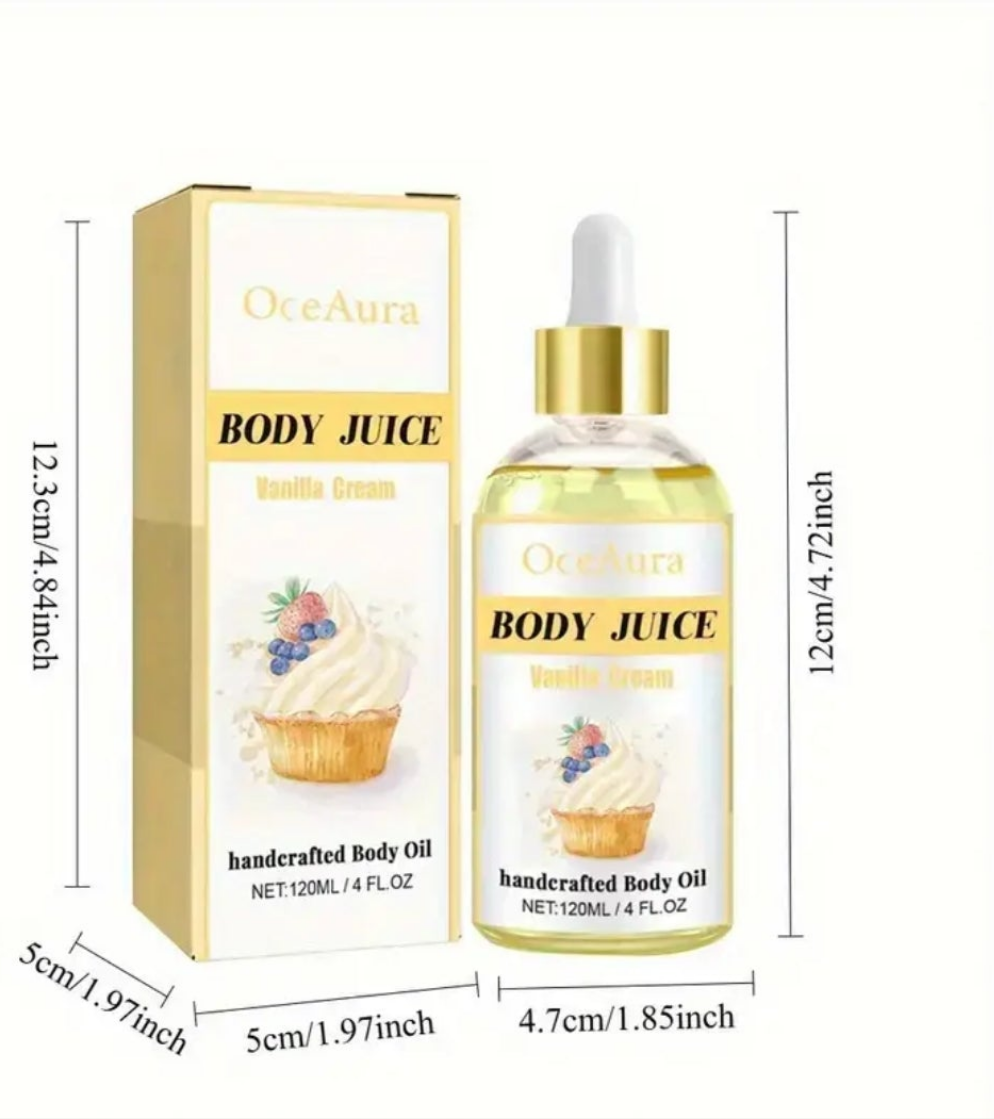 1 pcs Vanilla Body Care Oil, Containing Strawberry Extract, Replenishes Moisture And Leaves Light Beige Soft And Moist, Ideal Gift for Pretty Sister