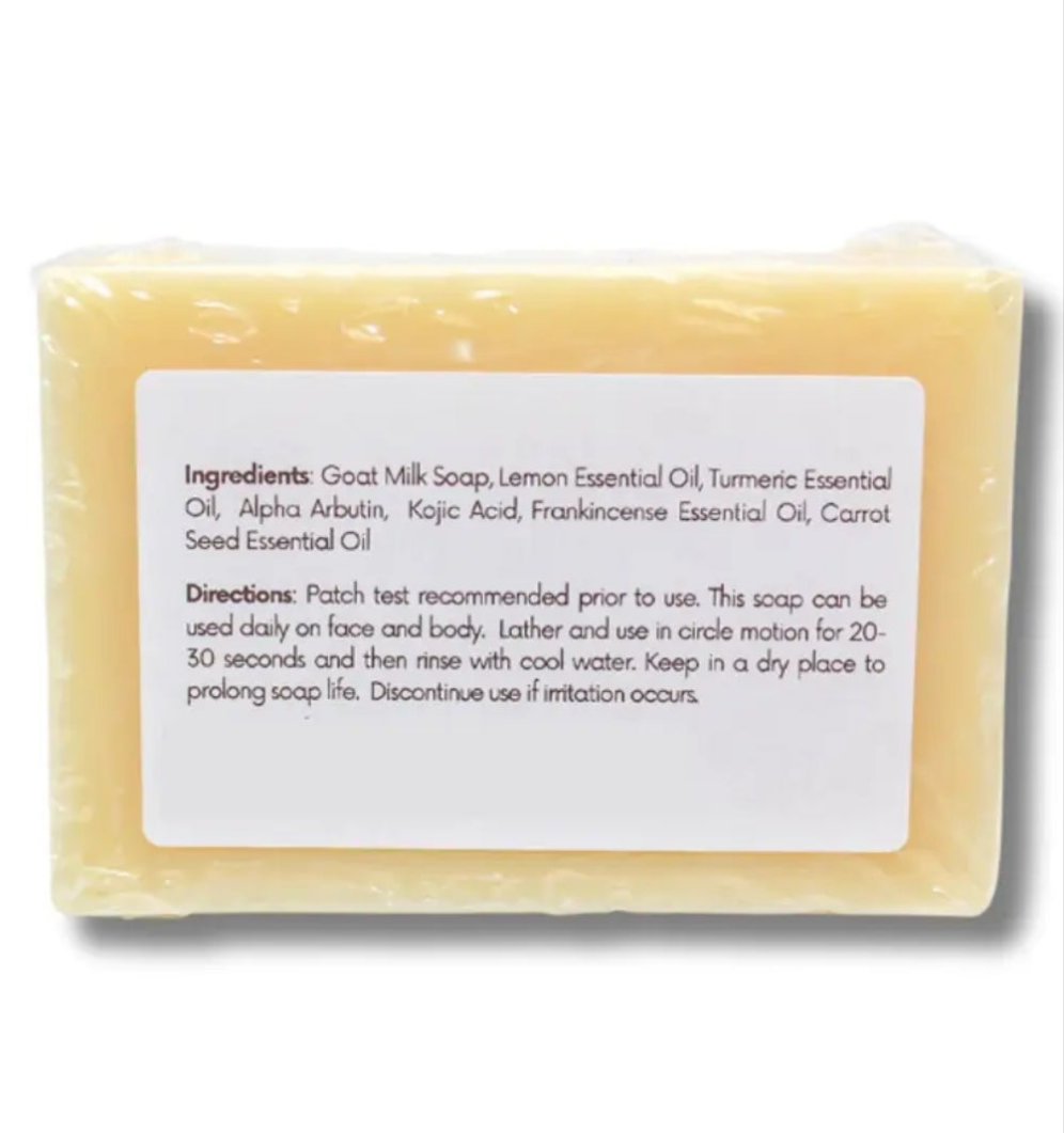 Alpha Arbutin, Kojic
Acid and Turmeric Soap. Clear Skin, Even Skin Tone, Scar
Remover