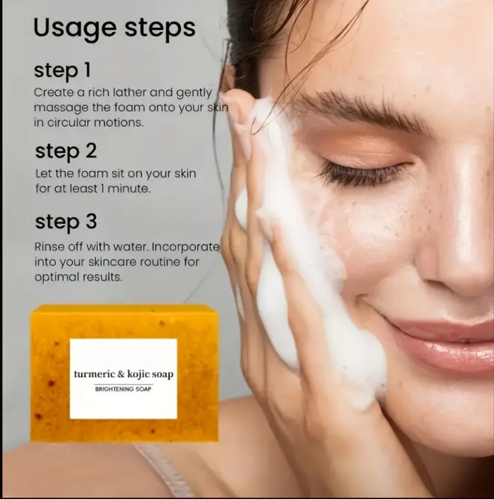 2 pcs Lemon Turmeric Cookie Soap, Lemon Turmeric And
Cookie Soap, Turmeric Spot Soap, Suitable For Face
And Body, Suitable For All Skin Types