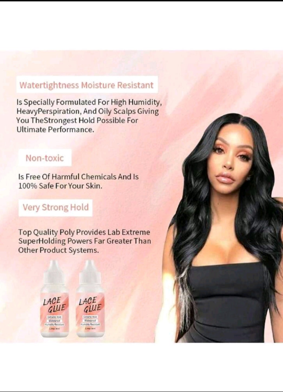 Wig Adhesive & Remover Kit With Spatula, Waterproof And Long-Lasting Lace Wig Glue, Wig Tool Set