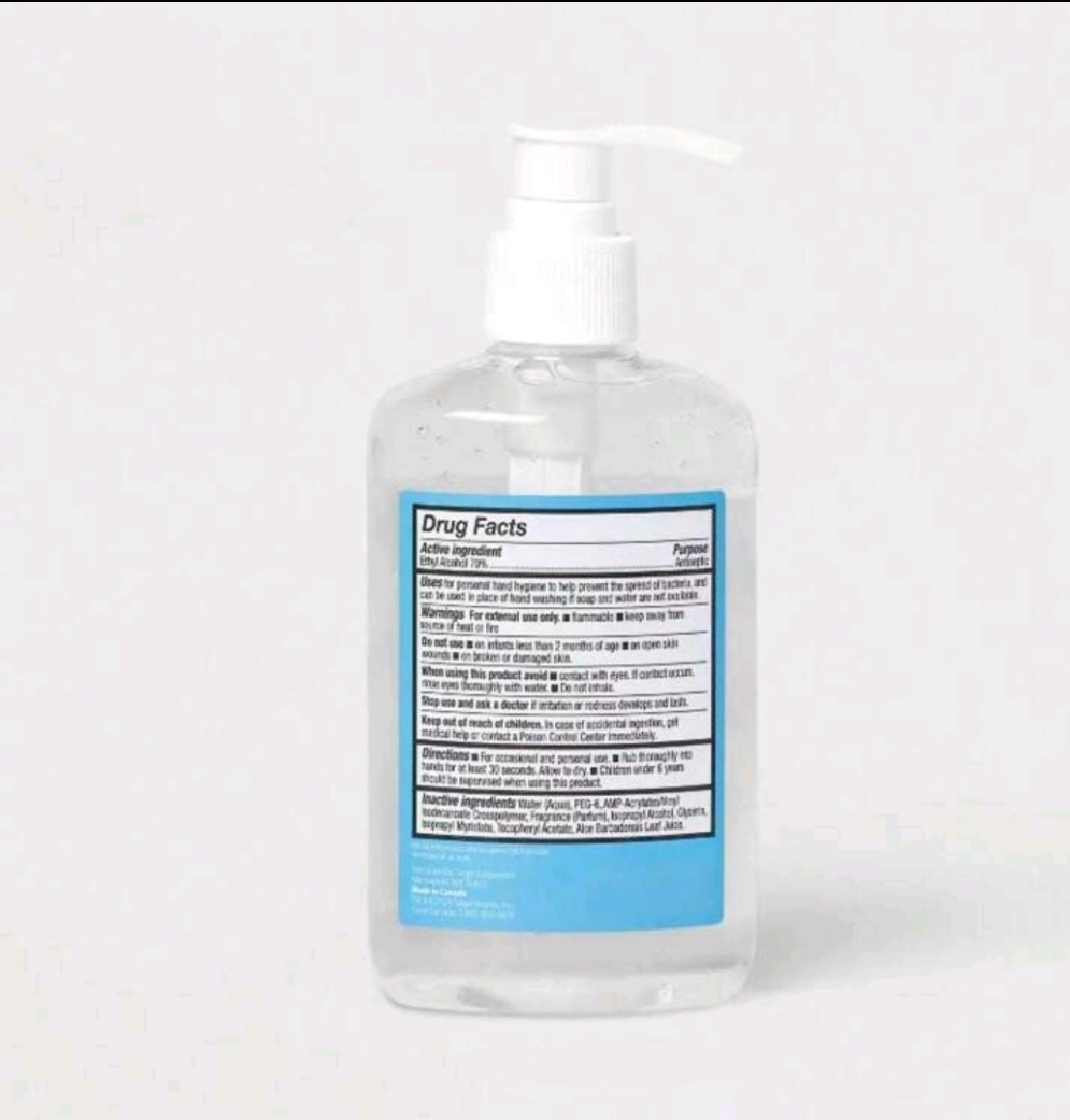 With Vitamin E Enriched With Moisturizers Hand Sanitizer Clear Gel - 8 Fl Oz