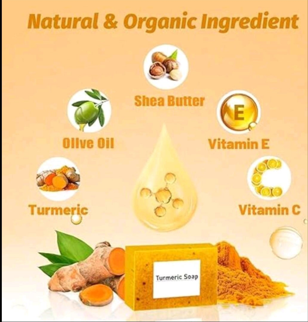 2 pcs Lemon Turmeric Cookie Soap, Lemon Turmeric And
Cookie Soap, Turmeric Spot Soap, Suitable For Face
And Body, Suitable For All Skin Types