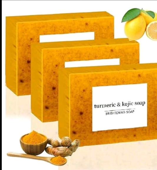 2 pcs Lemon Turmeric Cookie Soap, Lemon Turmeric And
Cookie Soap, Turmeric Spot Soap, Suitable For Face
And Body, Suitable For All Skin Types