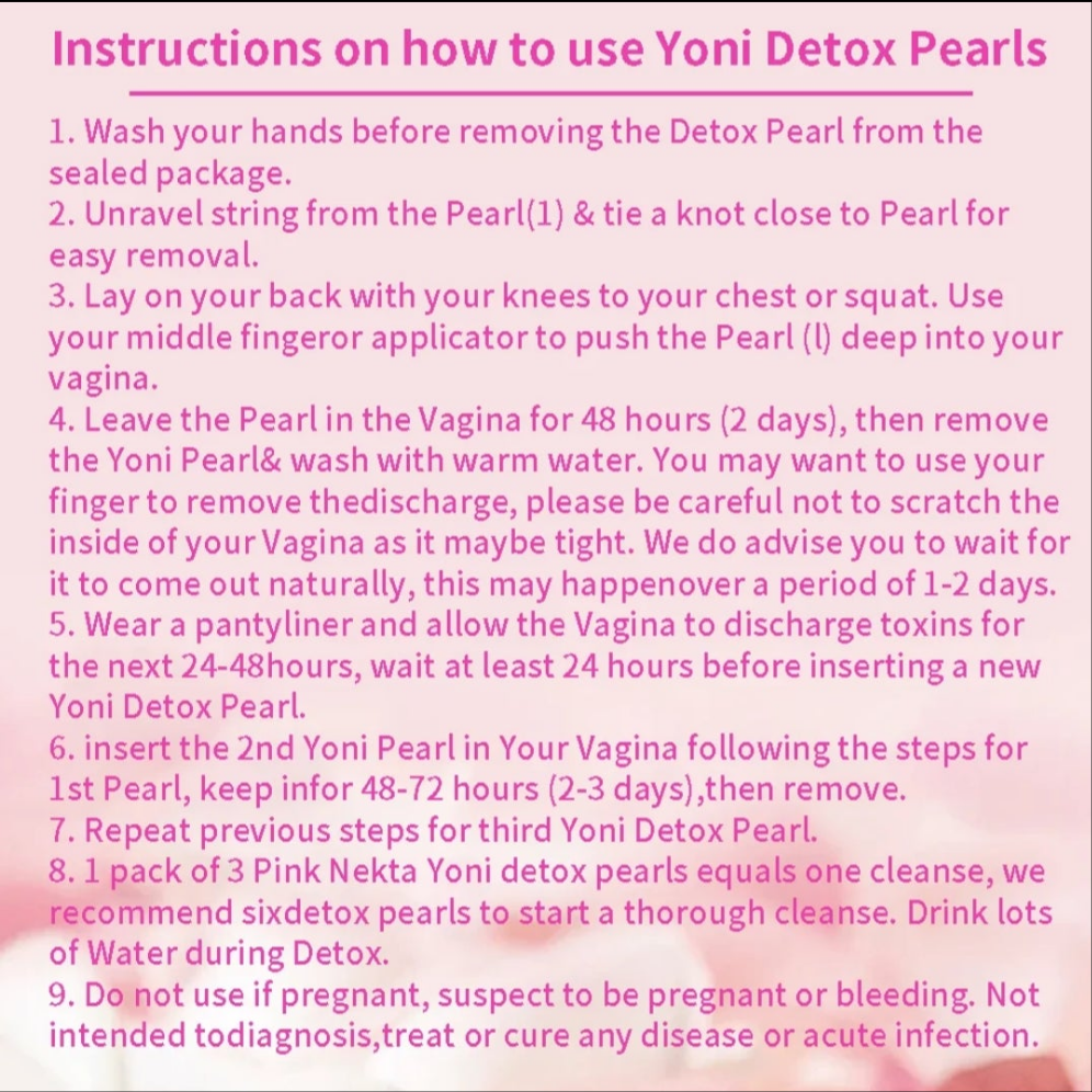 4pcs Private Label Detox Pearls Clearing Tampons Clean
Point Yoni Detox Pearls for Women
