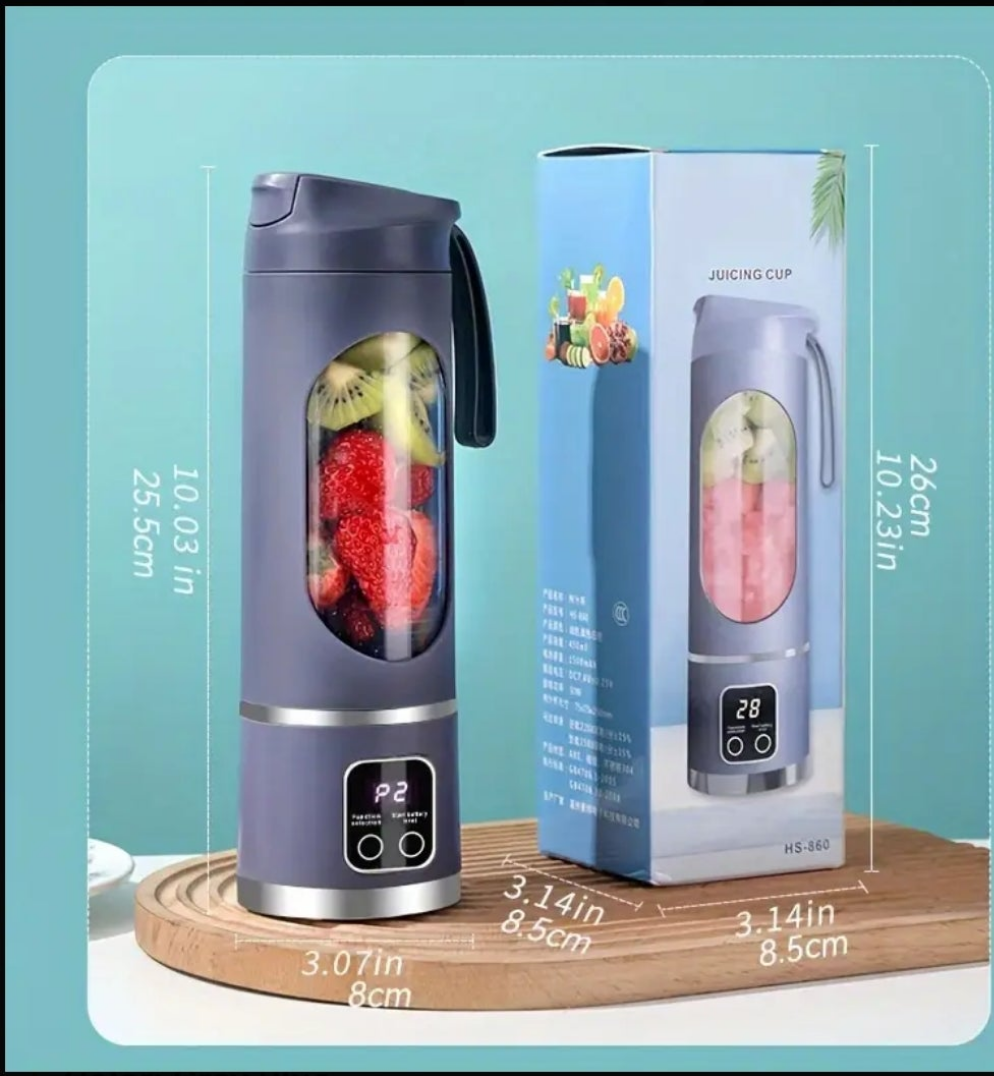 Portable Digital Blender & Juicer - BPA-Free, LED
Display, USB-C Rechargeable, Dishwasher-Safe. For
Smoothies, Baby Food, Shakes, Gym, Kitchen & Travel
Compact, Leak-Proof & Great for Father's Day or
Healthy Meal Prep. vegetable juicer lemon