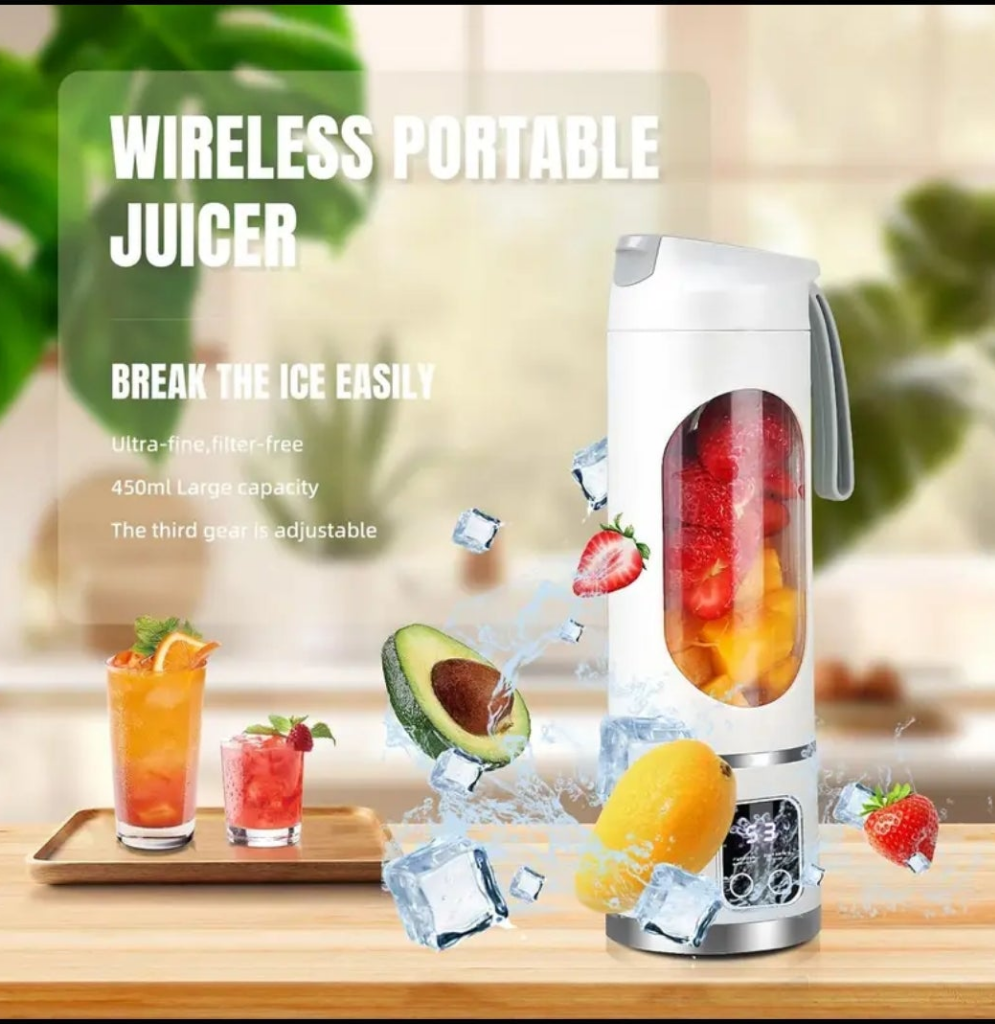 Portable Digital Blender & Juicer - BPA-Free, LED
Display, USB-C Rechargeable, Dishwasher-Safe. For
Smoothies, Baby Food, Shakes, Gym, Kitchen & Travel
Compact, Leak-Proof & Great for Father's Day or
Healthy Meal Prep. vegetable juicer lemon