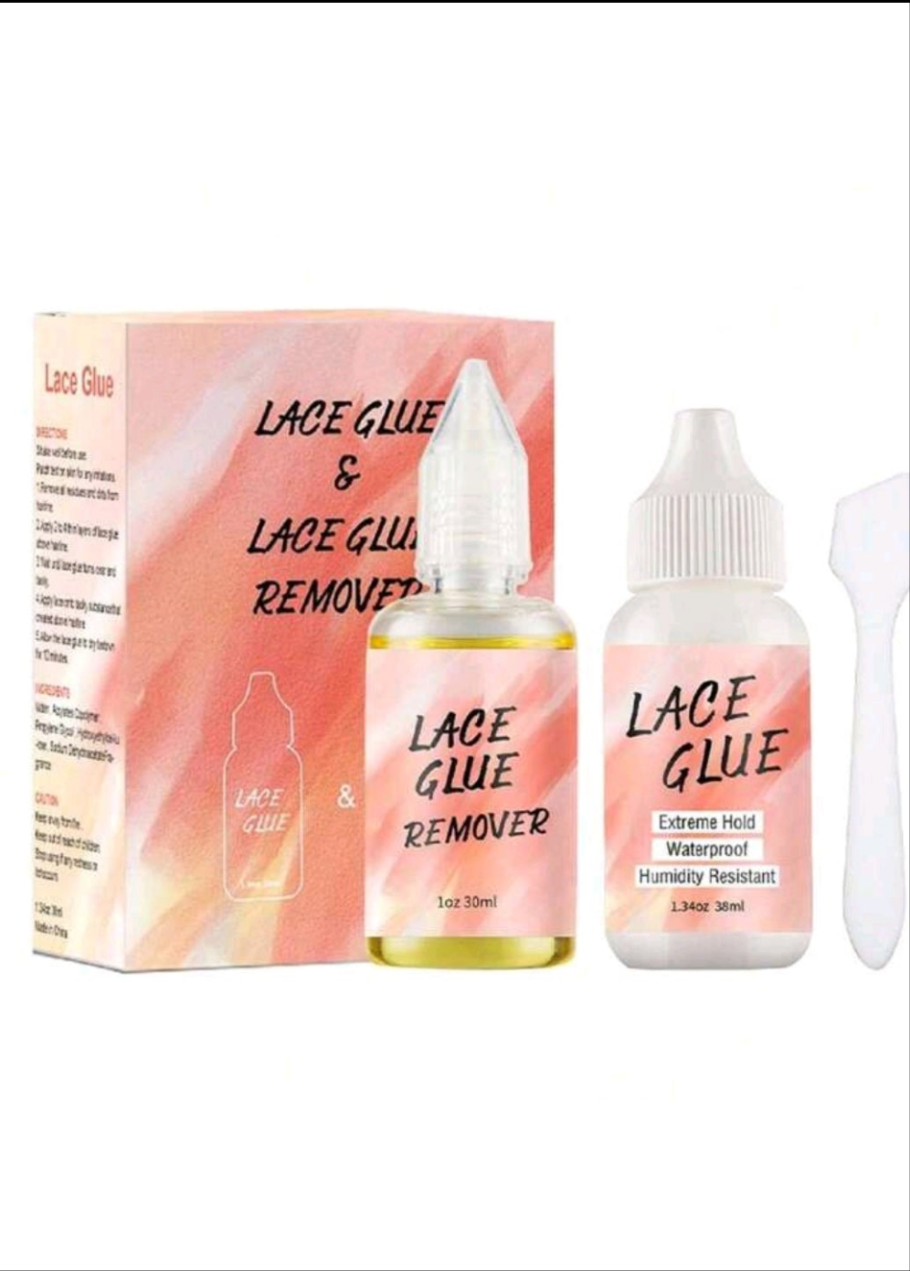 Wig Adhesive & Remover Kit With Spatula, Waterproof And Long-Lasting Lace Wig Glue, Wig Tool Set