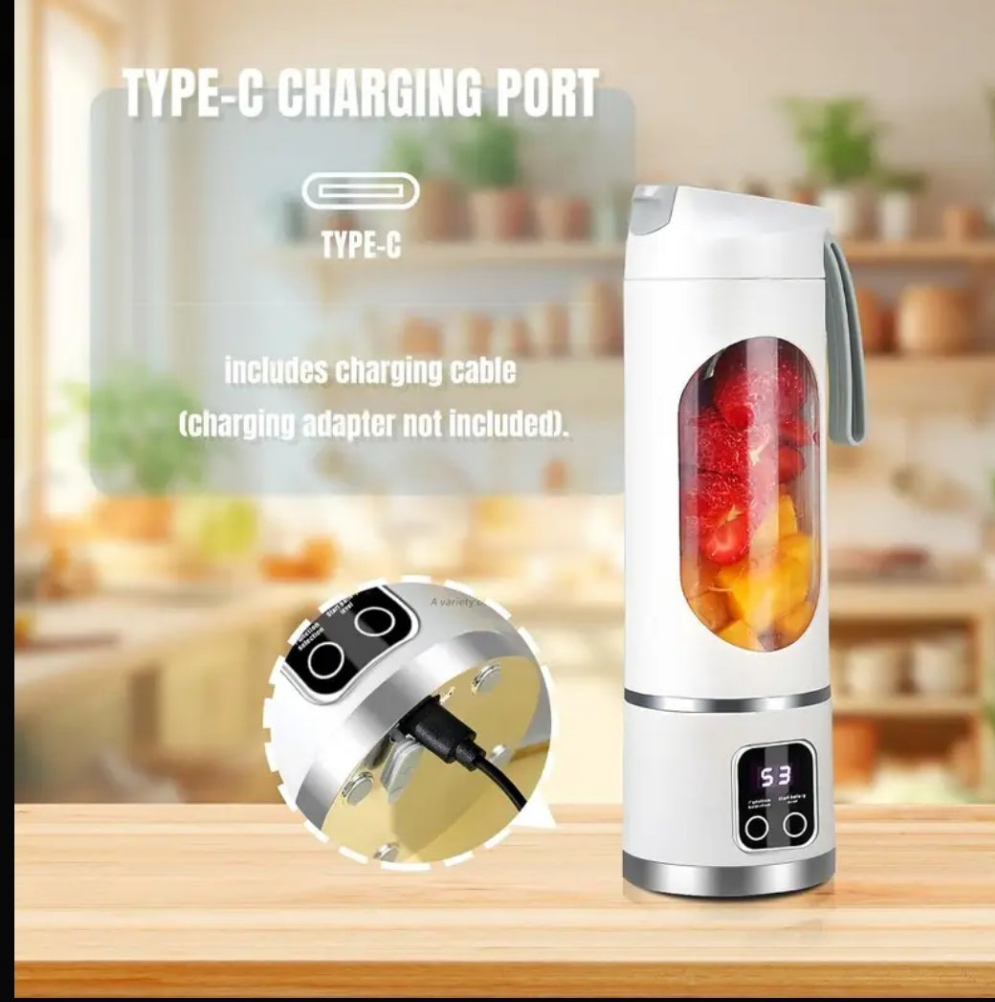 Portable Digital Blender & Juicer - BPA-Free, LED
Display, USB-C Rechargeable, Dishwasher-Safe. For
Smoothies, Baby Food, Shakes, Gym, Kitchen & Travel
Compact, Leak-Proof & Great for Father's Day or
Healthy Meal Prep. vegetable juicer lemon