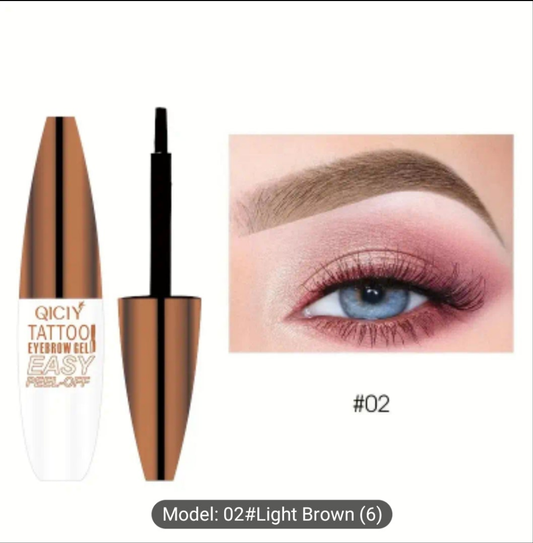 1 pcs mother's day gift Semi-Permanent Eyebrow Tattoo Gel Paste with Easy -Off Formula for LastingWaterproof Effect 2# light Brown