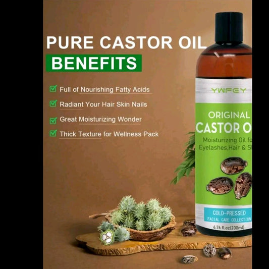 200ml Caster Oil - For Skin Care, Hair Care, Eyelashes, Eyebrows, Body