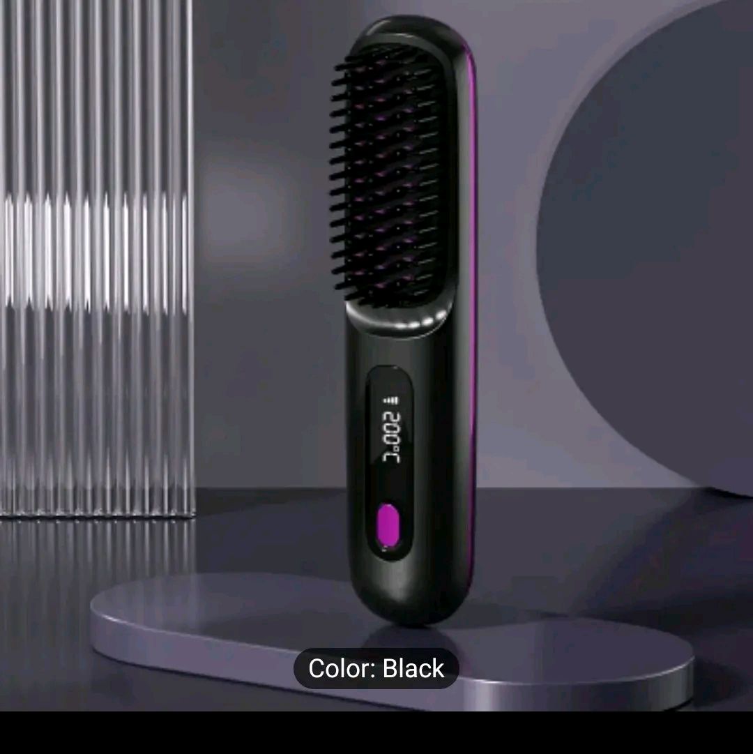 Wireless Hair Straightener for Women with 3-Level Temperature Control and Negative Ion Care