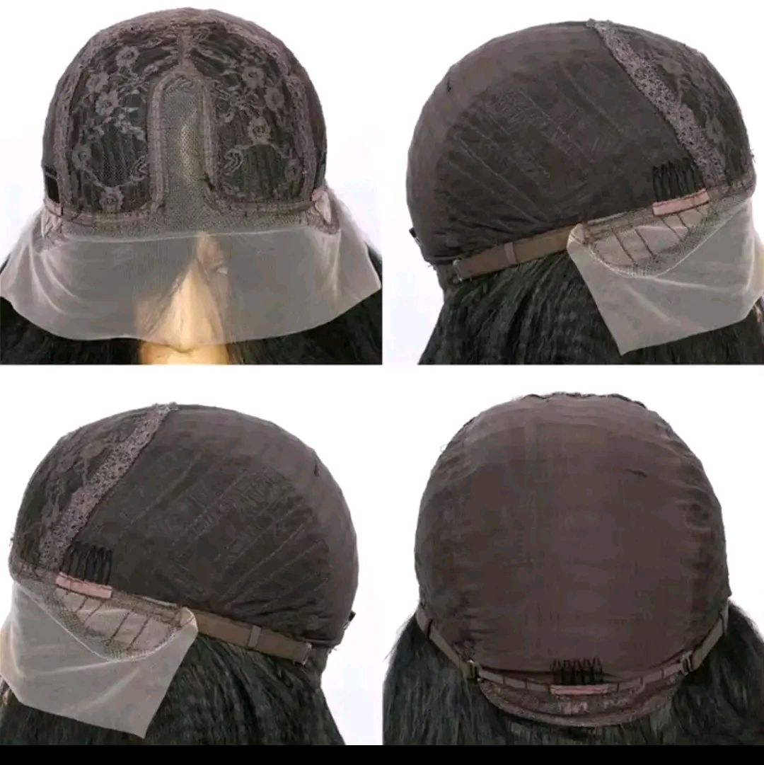 30 inch Natural Kinky Curly Synthetic Black Lace Front Wig with Baby Hair for Black Women - 26"180 Density