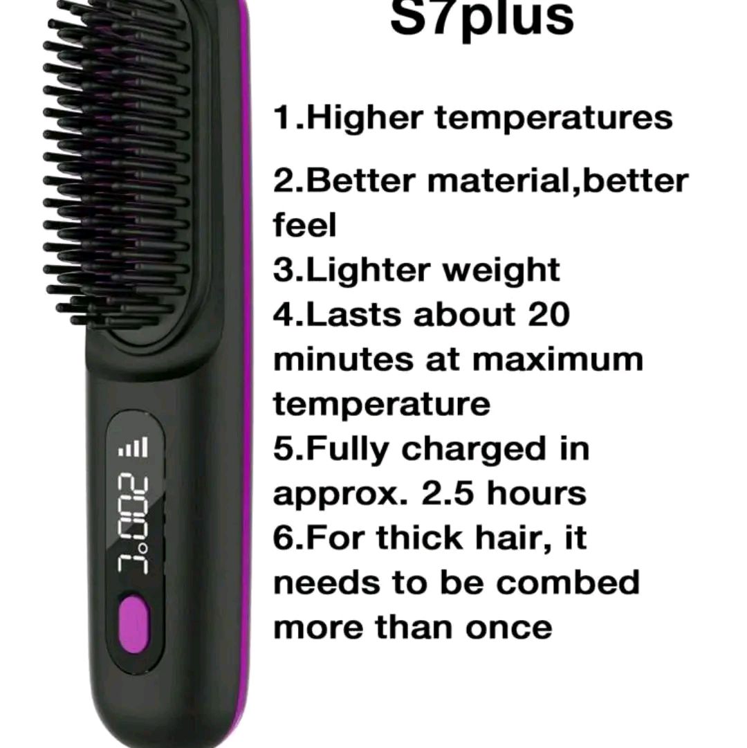 Wireless Hair Straightener for Women with 3-Level Temperature Control and Negative Ion Care