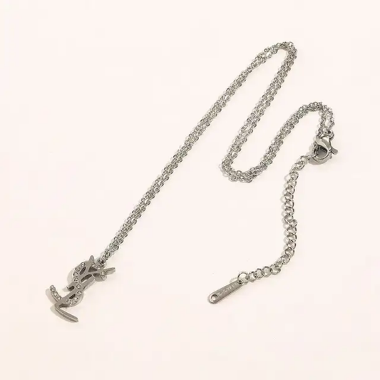 1 pcs Hot Selling Women's Necklace Bracelet Stainless
Steel Letter Necklace Bracelet Jewelry Set