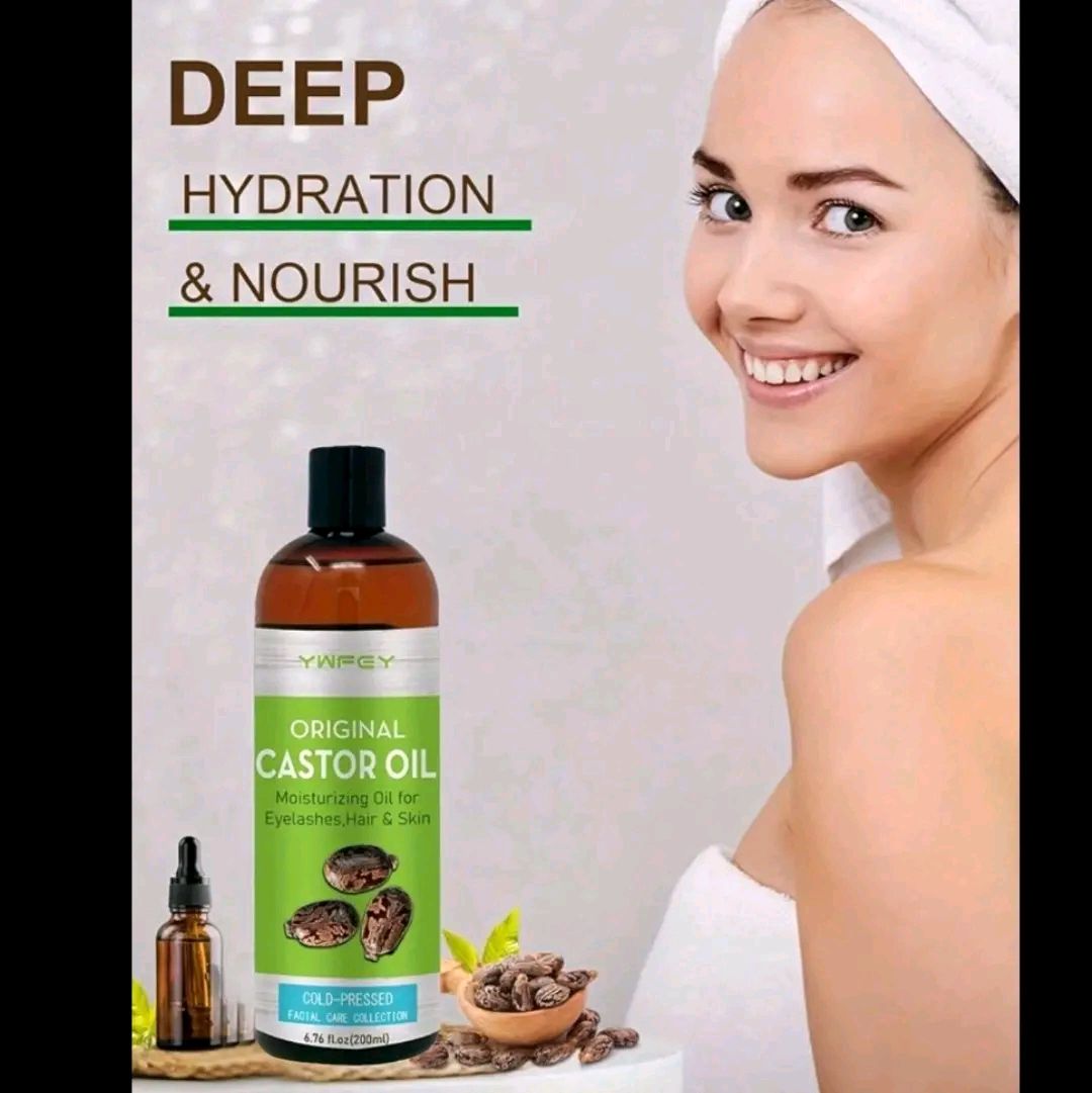 200ml Caster Oil - For Skin Care, Hair Care, Eyelashes, Eyebrows, Body