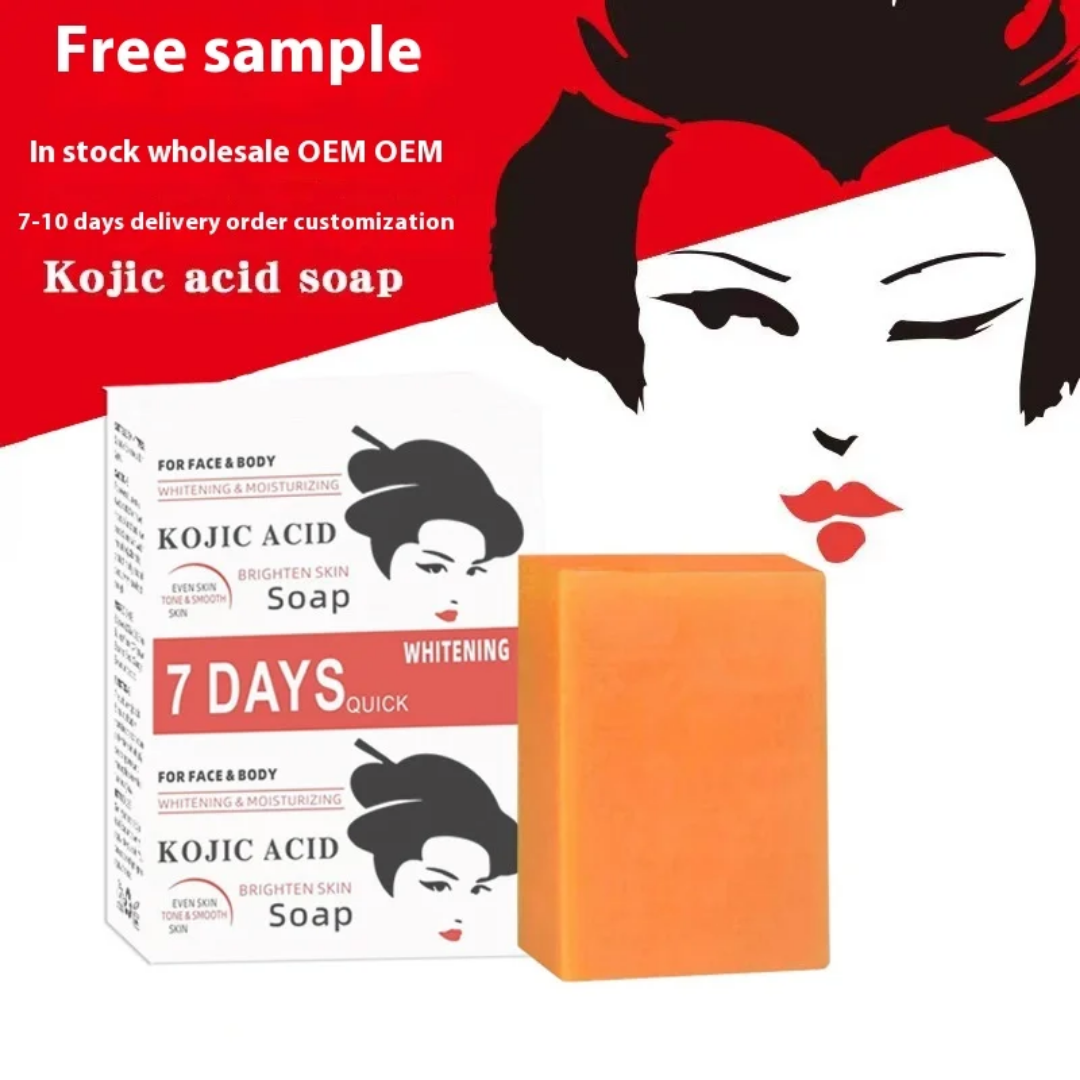2 pcs Kojic Acid Ginger
Essential Oil Face Wash Bath Soap Bar Whitening for Skin
for Foreign Trade Includes
