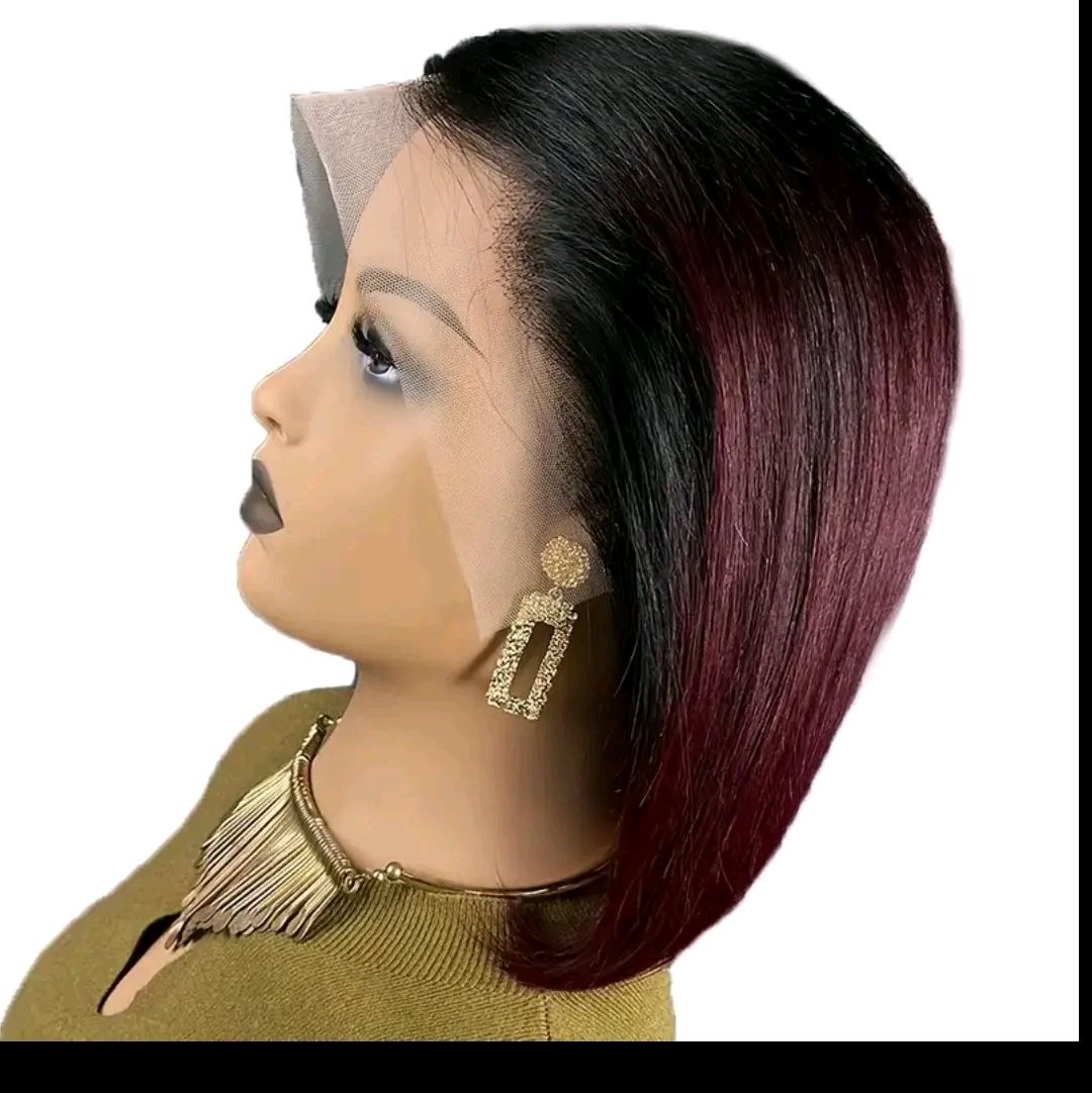 8 INCH Chic Straight Bob Wig for Women - 13x4 Lace Front, Pre-Plucked Human Hair, Natural Look & Feel, 150% Density, OT350 OT27 OT99J Color, Perfect for Halloween & Christmas