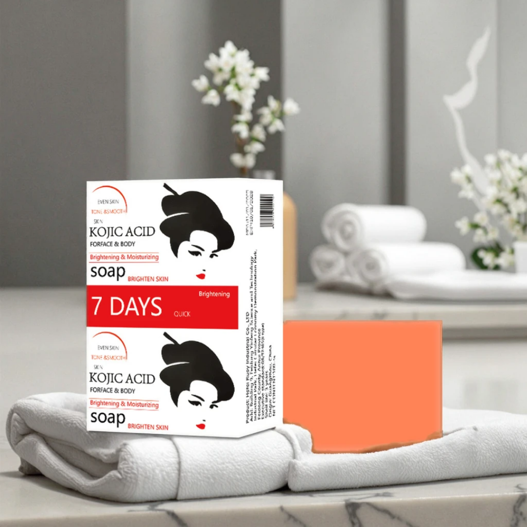 2 pcs Kojic Acid Ginger
Essential Oil Face Wash Bath Soap Bar Whitening for Skin
for Foreign Trade Includes