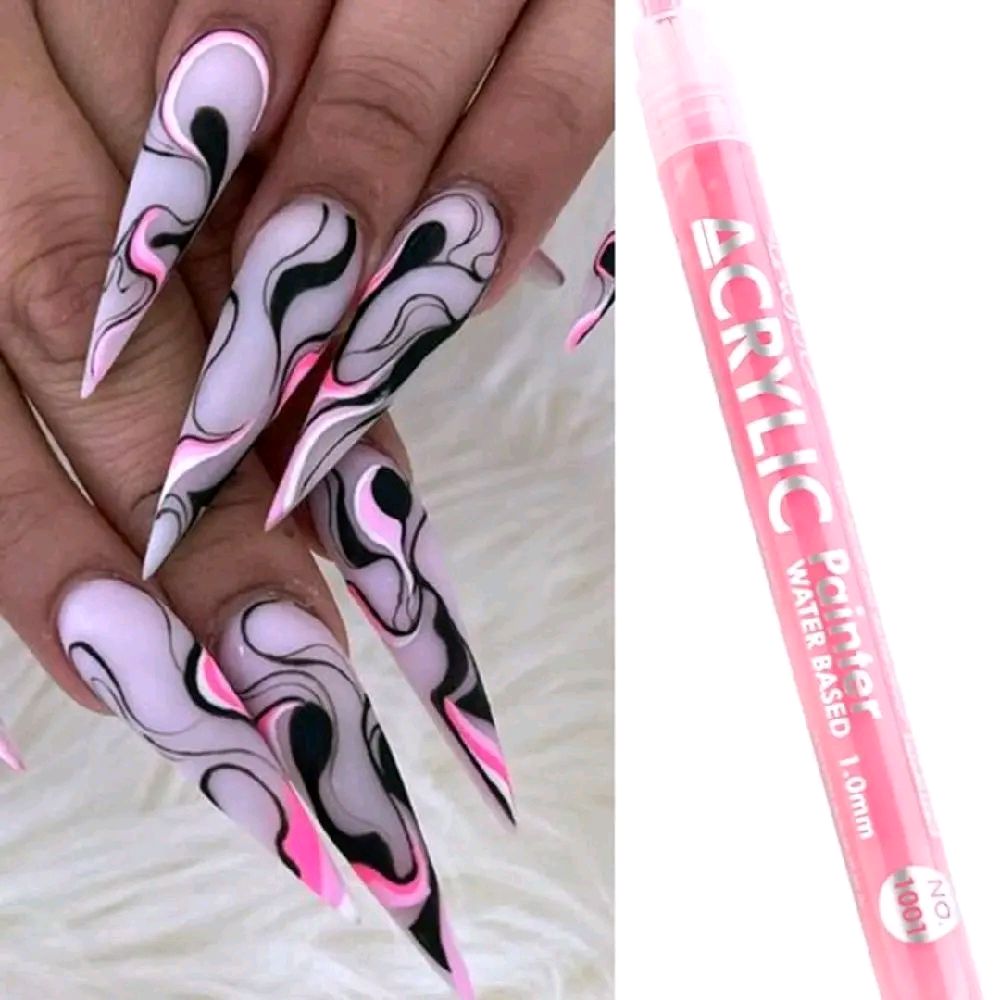 4pcs Nail Art Drawing Pen Y2K Graffiti Nail Acrylic Pen Waterproof Painting Liner DIY 3D Abstract Line Nail Art Beauty Tool Manicure Nail Charms Nail Gems Nail Supplies