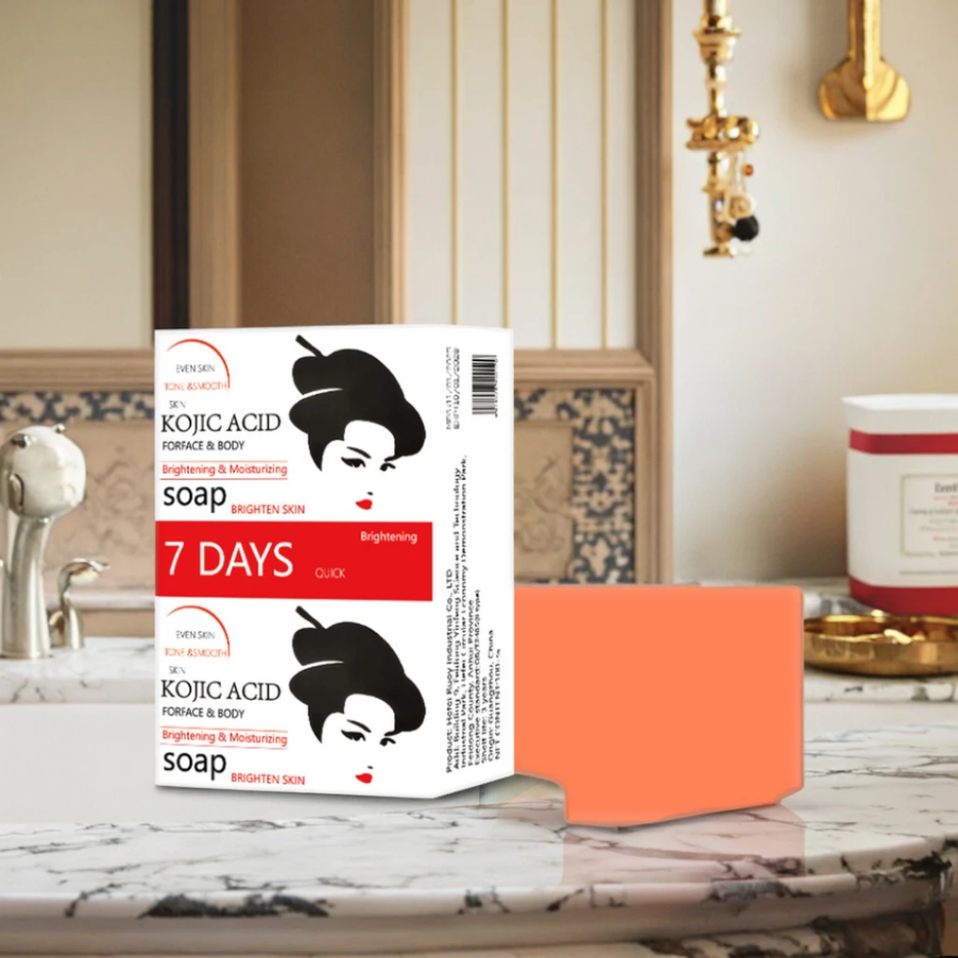 2 pcs Kojic Acid Ginger
Essential Oil Face Wash Bath Soap Bar Whitening for Skin
for Foreign Trade Includes