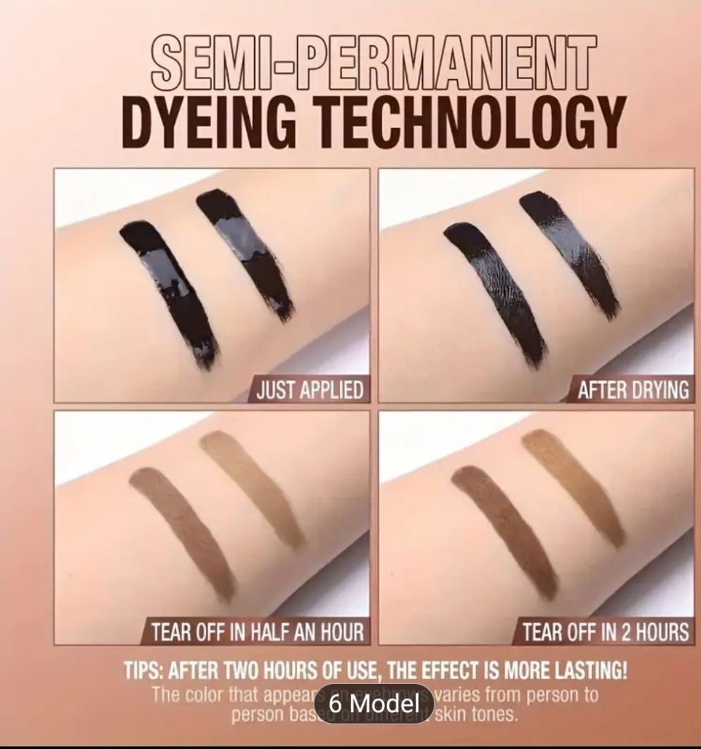 1 pcs mother's day gift Semi-Permanent Eyebrow Tattoo Gel Paste with Easy -Off Formula for LastingWaterproof Effect 3# Gray brown