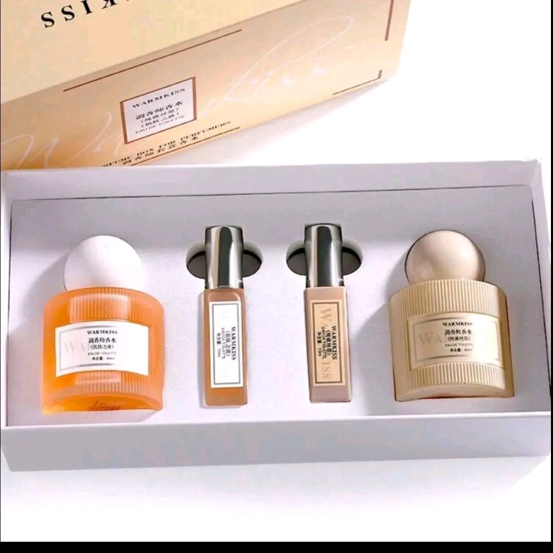 40ML * 2+10ML * 2 Blender Women's Set Gift Box Perfume Fresh Floral Fragrance Lasting Fragrance Light Fragrance Skin Desire Pure Desire Ribbon Mysterious Sexy High Quality Women's Perfume Elegant Taste Full Size Bottles Convenient To Replenish Fragrance