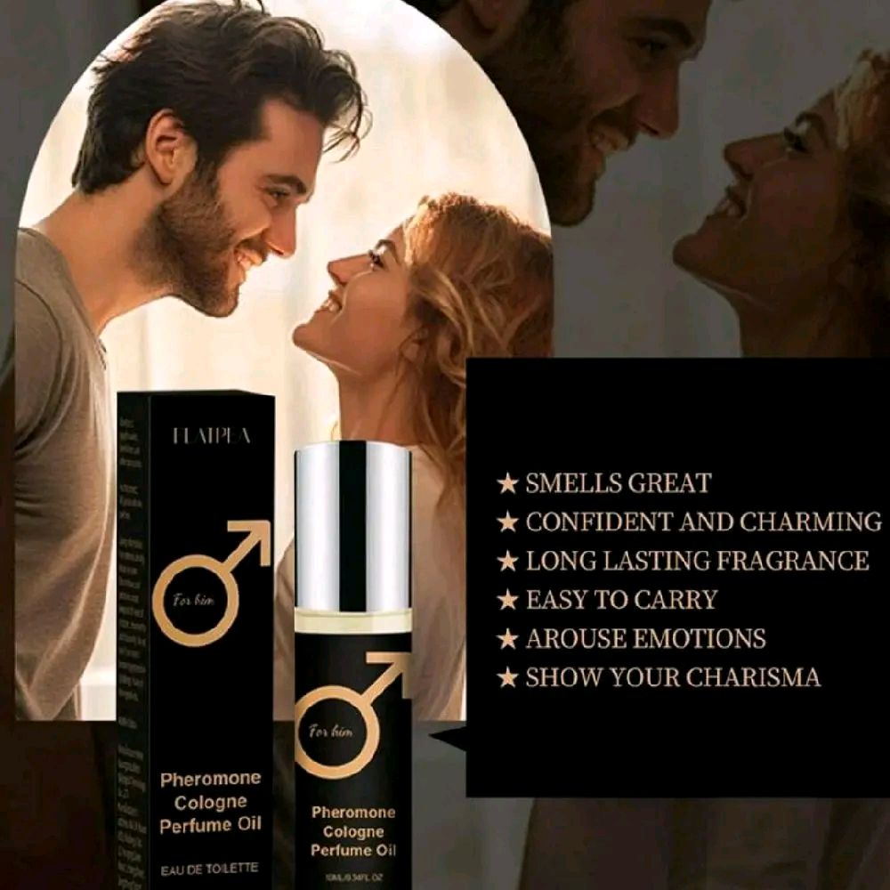 10ml Unisex Pheromone Roller Ball Fragrance Fragrance, Natural Subtle Scent For Wrist, Neck & Behind Ear, Portable For Couples Date, Refined & Elegant Aroma To Attract Men & Women, Black For Men, Red For Women