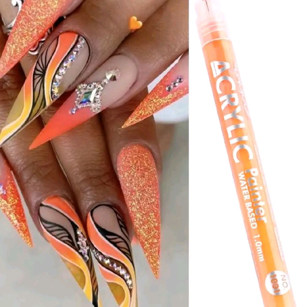 4pcs Nail Art Drawing Pen Y2K Graffiti Nail Acrylic Pen Waterproof Painting Liner DIY 3D Abstract Line Nail Art Beauty Tool Manicure Nail Charms Nail Gems Nail Supplies