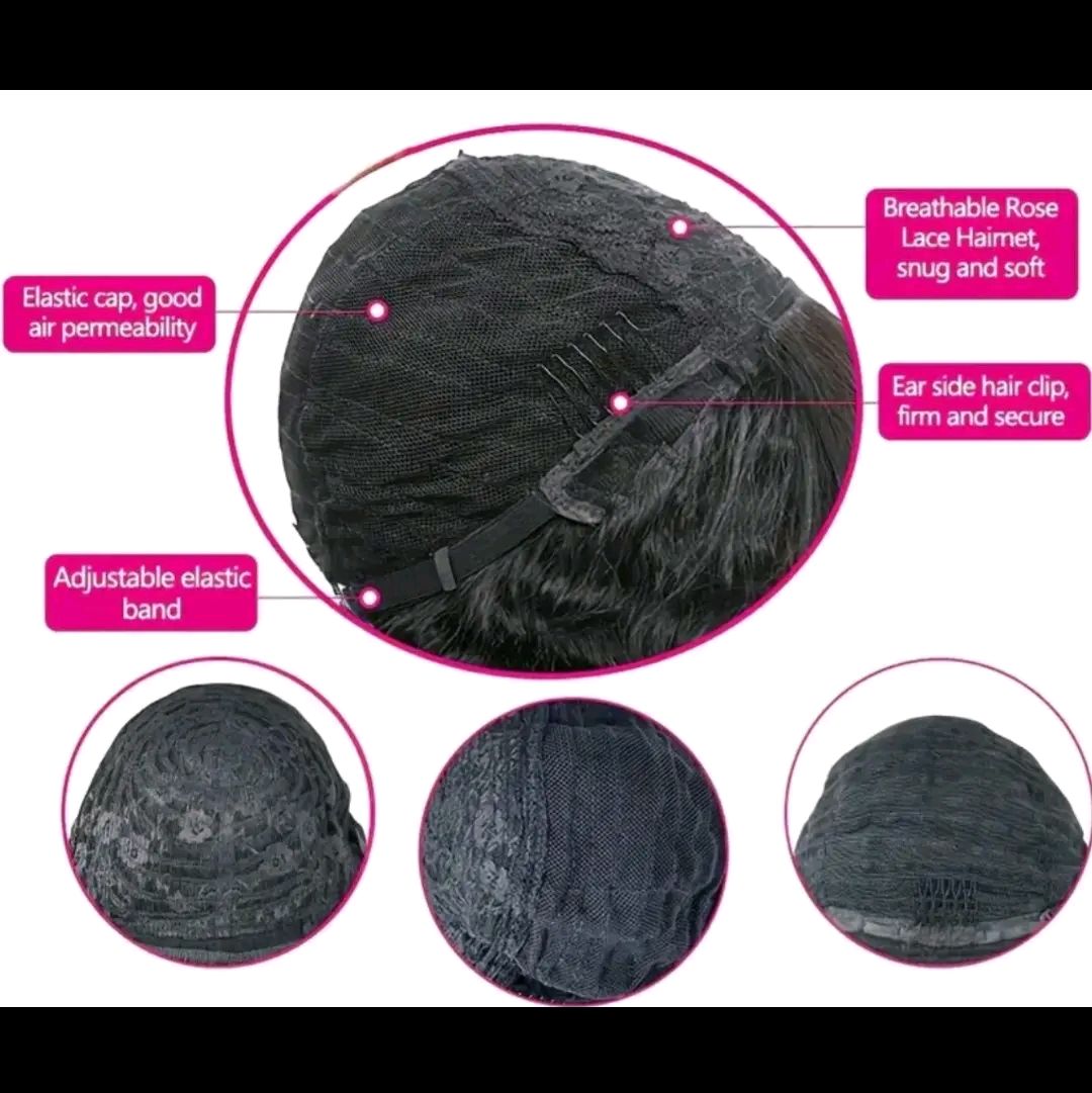 14 inches GINGIN  200% Density, Super Dense Afro Kinky Curly. Premium Remy Brazilian Hair , Short Natural Black Colored.