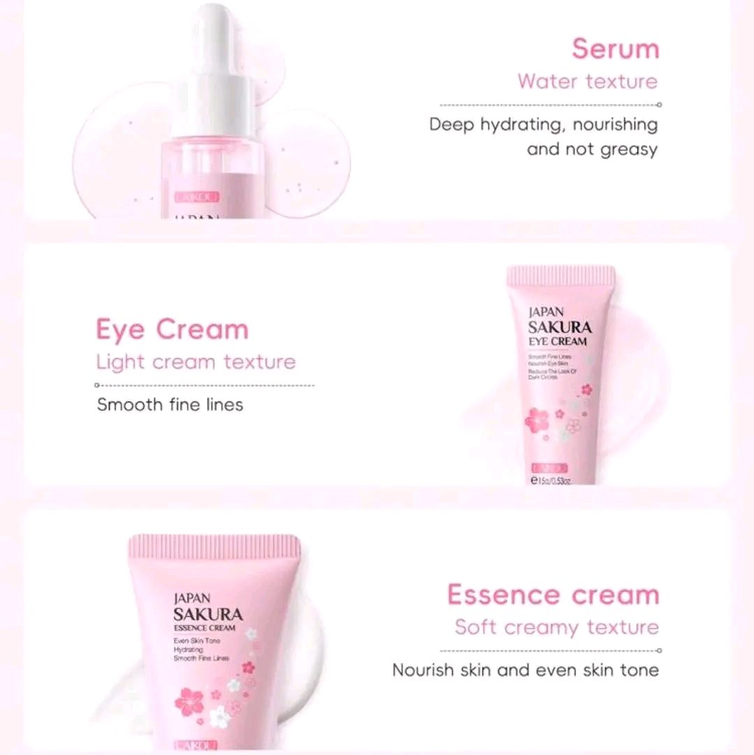 Moisturizing Skin Care Set, 3pcs Eye Cream & Face Serum Kit For Daily Use