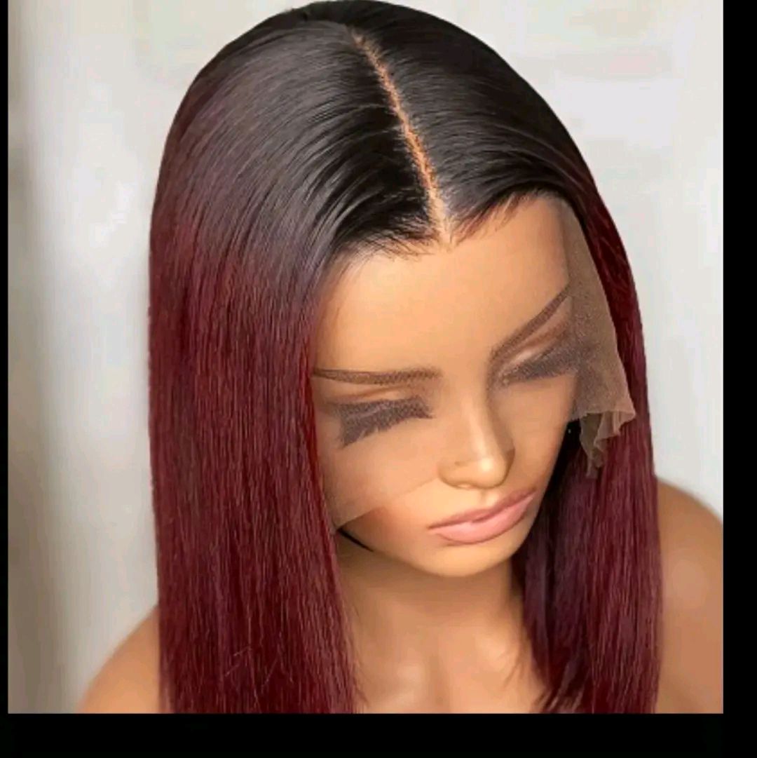 10 Inch 1B Burgundy Bob Wig Human Hair 13x4 Frontal Lace Wig 1B 99j Burgundy Transparent Lace Front Wigs Human Hair Pre Plucked With Baby Hair Straight Ombre Burgundy Wig Human Hair 150% Densityl