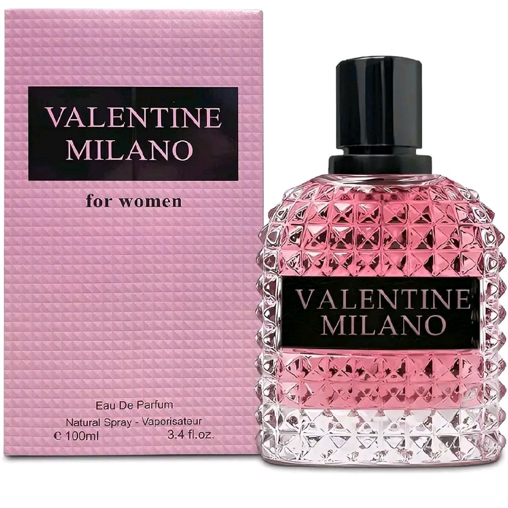 Valentine Milano Eau De Parfum Spray for Women - Classic Bottle 3.4 Fluid Ounce for Daytime and Casual Use, Gourmand Fragrance, All Skin Types