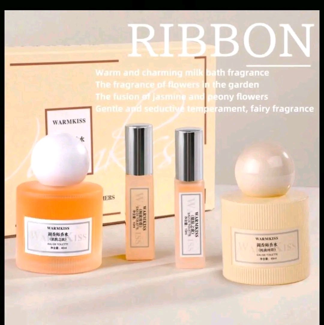 40ML * 2+10ML * 2 Blender Women's Set Gift Box Perfume Fresh Floral Fragrance Lasting Fragrance Light Fragrance Skin Desire Pure Desire Ribbon Mysterious Sexy High Quality Women's Perfume Elegant Taste Full Size Bottles Convenient To Replenish Fragrance