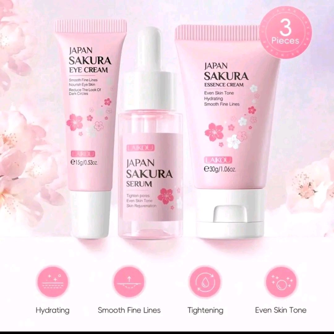 Moisturizing Skin Care Set, 3pcs Eye Cream & Face Serum Kit For Daily Use